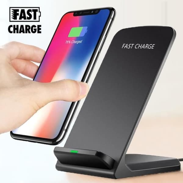 Snabb trådlös laddare för iPhone och Samsung, Qi Induktionsladdare för Samsung Galaxy S9/S9+/Note 8/S8/S8+, iPhone 8/8 Plus/