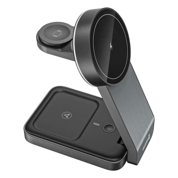 23W MagSafe Laddningsstation för iPhone, AirPods och Apple Watch Swissten Black