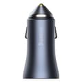 Miniatyrbillede 3 af 6: Hurtig USB-C biloplader USB 40W PD QC SCP FCP AFC + USB-C kabel - Lyngrå