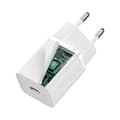 Miniatyrbillede 4 af 6: Superhurtig Si 1C USB-C 30W PD QC vægoplader hvid