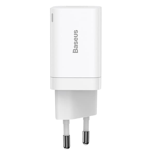 Hurtig USB-oplader USB-C 30W PD QC Super Si Pro hvid