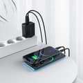 Miniatyrbillede 6 af 6: 2-i-1 vægoplader 2x USB-C USB 65W + hvidt USB-C kabel