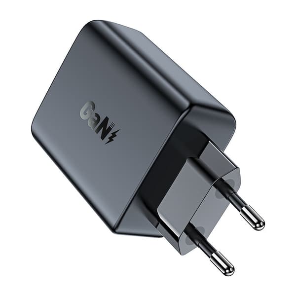 A29 GaN vægoplader, to USB-C PD-porte, 50W, sort