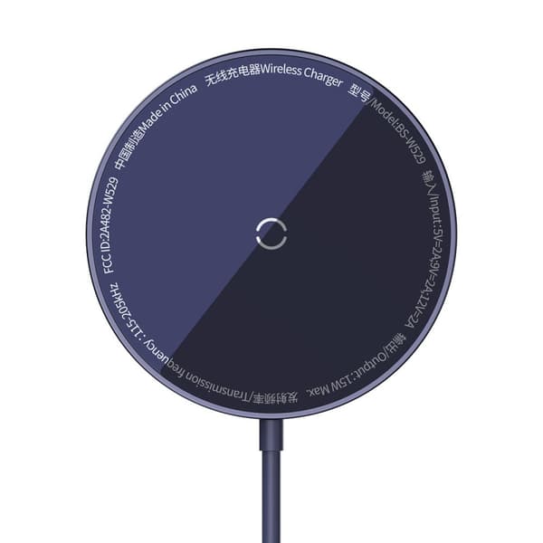 Enkel Mini3 MagSafe Qi 15W magnetisk induktionsladdare, lila