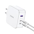 Miniatyrbillede 4 af 4: GaN Nexode USB-A 2x USB-C 140W vægoplader + USB-C kabel 1,5m hvid