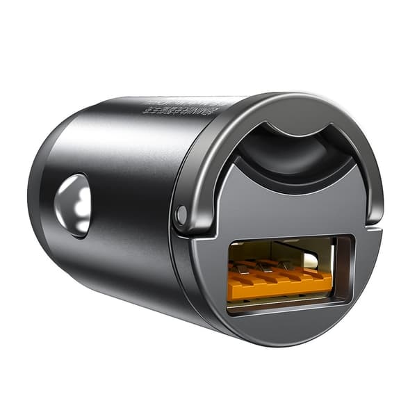 Tiny Star USB 30W Quick Charge mini intelligent biloplader, grå