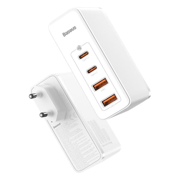 GaN2 Pro USB hurtigoplader USB-C QC PD 100W hvid