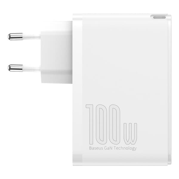 GaN2 Pro USB hurtigoplader USB-C QC PD 100W hvid