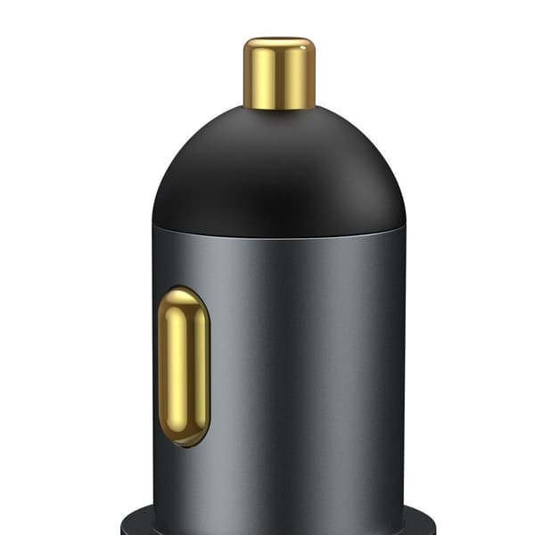 USB biloplader USB-C cigarettænderstik QC PD Share Together grå