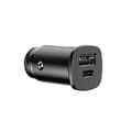 Miniatyrbillede 3 af 6: Smart biloplader med 2 USB-porte og USB-C QC PD sort