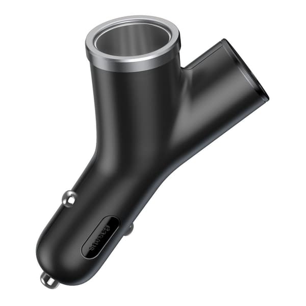 Y-tyypin autolaturi 2x USB + tupakansytyttimen liitäntä 3.4A, musta