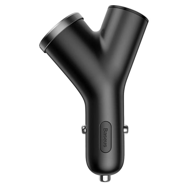 Y-tyypin autolaturi 2x USB + tupakansytyttimen liitäntä 3.4A, musta