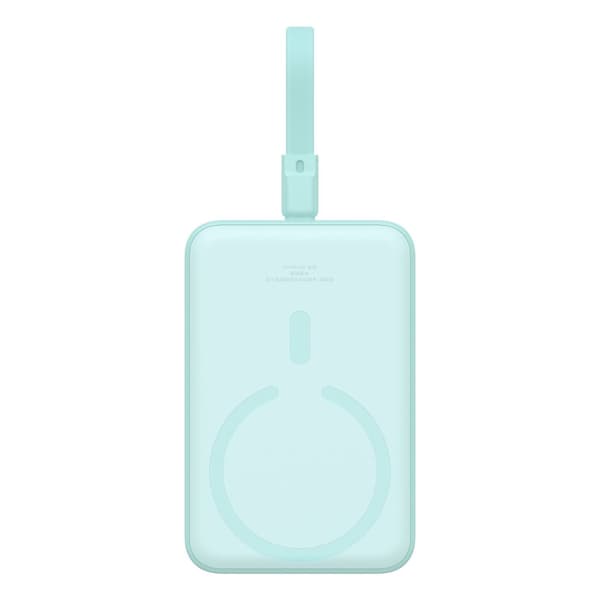 Mini Powerbank MagSafe 10000mAh 20W med Lightning-kabel för iPhone 0,3m blå