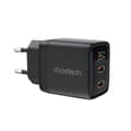 Miniatyrbillede 1 af 6: Lille, kraftfuld GaN 2x USB-C PD 35W netoplader med sort display