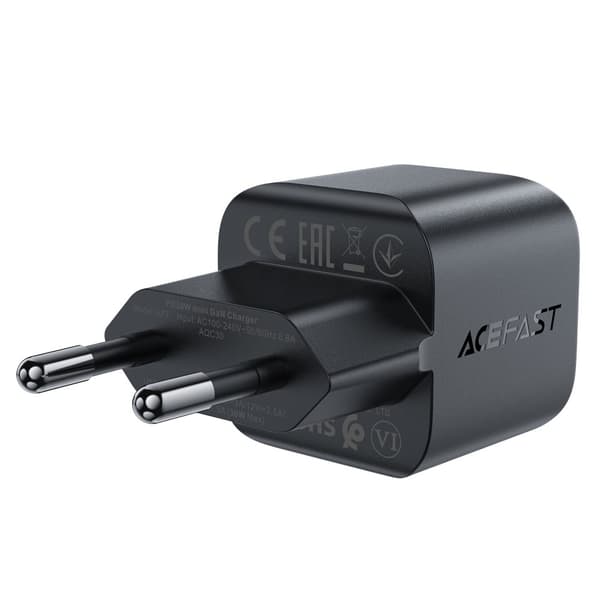 Mini GaN PD 30W USB-C laturi, musta