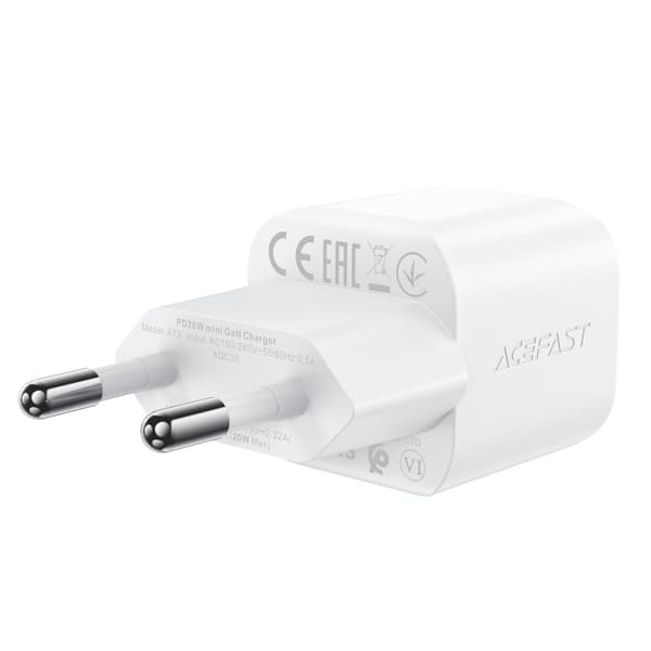 Mini PD 20W GaN oplader + USB-C kabel, hvid
