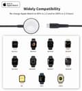 Miniatyrbillede 3 af 6: 5W induktiv oplader til Apple Watch + USB-C kabel, sort