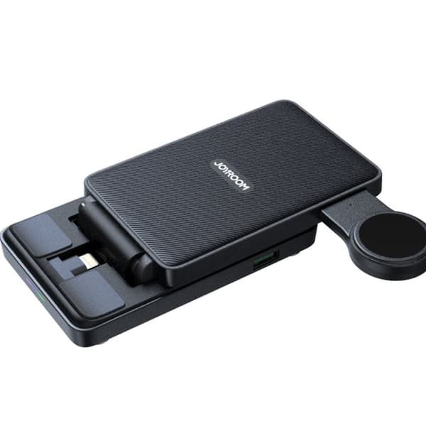 4in1 latausasema iPhone AirPods Apple Watch USB-A, taitettava, musta