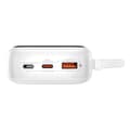 Miniatyrbillede 3 af 10: Qpow Pro+ 20000mAh powerbank med USB-C kabel og skærm - hvid