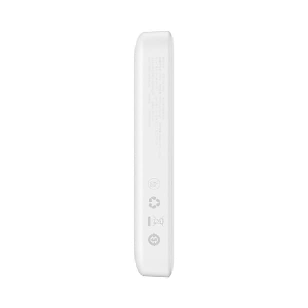 Mini powerbank 10000mAh med induktiv opladning MagSafe PD 20W hvid