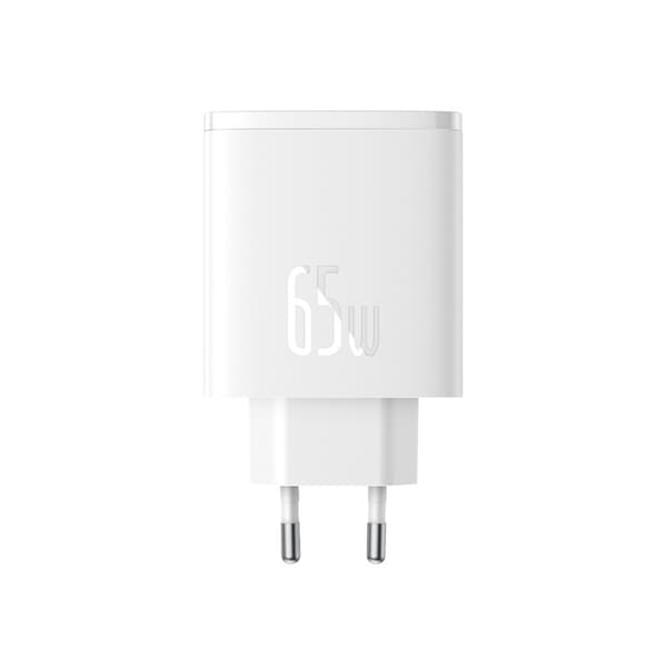 GaN Cube Pro 65W 2x USB-C USB-A netværksoplader, hvid