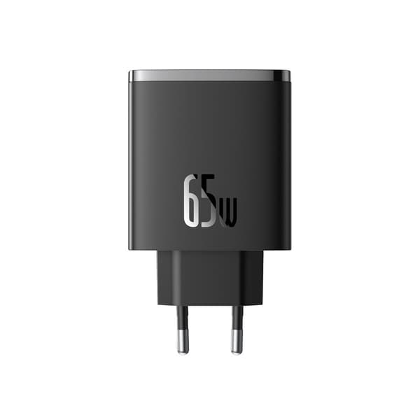 GaN Cube Pro 65W 2x USB-C USB-A vægoplader, sort