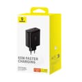 Miniatyrbillede 1 af 6: GaN Cube Pro 65W 2x USB-C USB-A vægoplader, sort