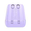 Miniatyrbillede 3 af 6: Powerbank 30W 10000mAh med indbygget iPhone Lightning og USB-C kabler lilla