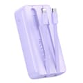 Miniatyrbillede 6 af 6: Powerbank 30W 10000mAh med indbygget iPhone Lightning og USB-C kabler lilla