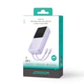 Miniatyrbillede 1 af 6: Powerbank 30W 10000mAh med indbygget iPhone Lightning og USB-C kabler lilla