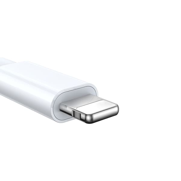 3i1 kabel USB-A kabel med induktiv oplader + 2x iPhone Lightning 1,2m hvid