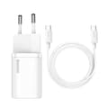Miniatyrbillede 1 af 6: Si 25W 3A hurtig vægoplader med et 1m hvidt USB-C kabel