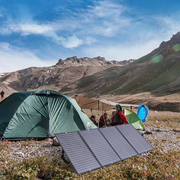 Solar turist foldbar solcellelader 160W, sort