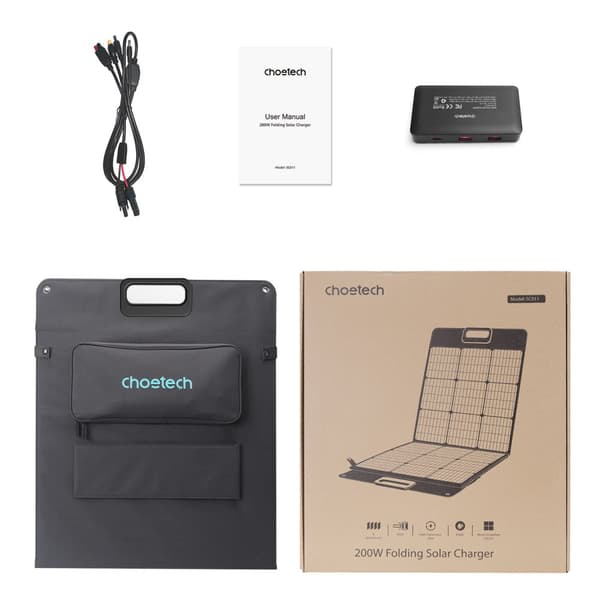 Solar solar laddare 200W bärbar solpanel svart