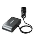 Pikkukuva 3 / 5: Autolaturi 2x USB + tupakansytyttimen pistorasian jakaja 3x musta