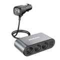 Pikkukuva 2 / 5: Autolaturi 2x USB + tupakansytyttimen pistorasian jakaja 3x musta