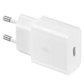 Miniatyrbillede 2 af 5: USB-C 15W PD AFC vægoplader + hvidt USB-C kabel
