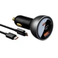 Pikkukuva 5 / 6: USB-C PD3.1 autolaturi 140W + USB-C kaapeli 1m musta