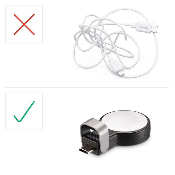 Laddare Trådlös för Apple Watch USB-C Svart