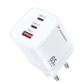 Miniatyrbilde 1 av 2: GaN 65W vegglader med 2 USB-C og 1 USB-A