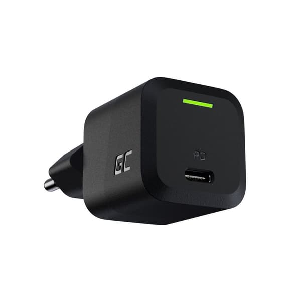 USB-oplader Green Cell PowerGaN 33 W PD 3.0 QC 3.0 1x USB-C sort