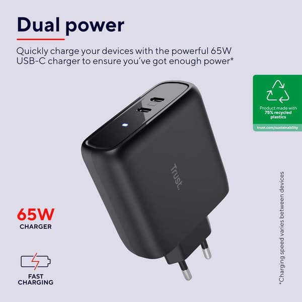 Trust 25380 Usb-c Vægoplader
