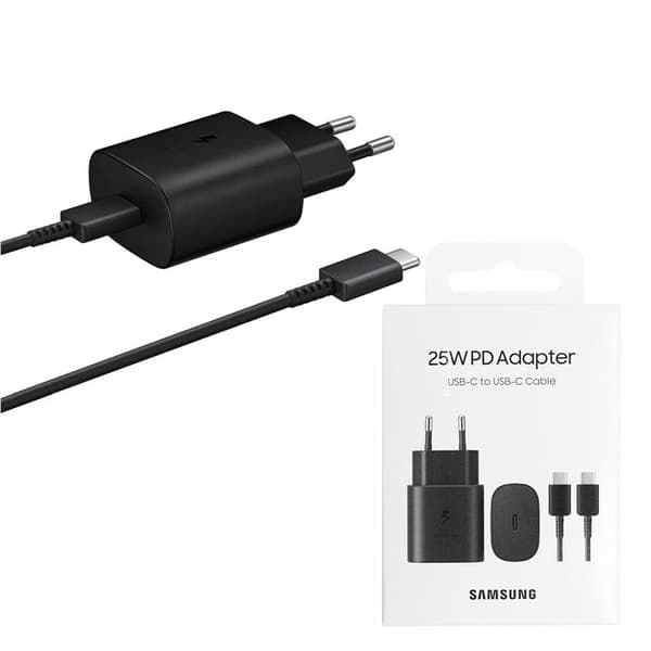Laddare - SAMSUNG - 25W - Ultra Snabb - USB-C - Svart