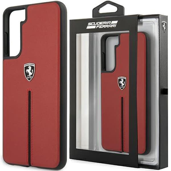 Ferrari FEOSIHCS21MRE S21+ G996 Rød/Rød Hard Case Off Track Lær Nylon Stripe