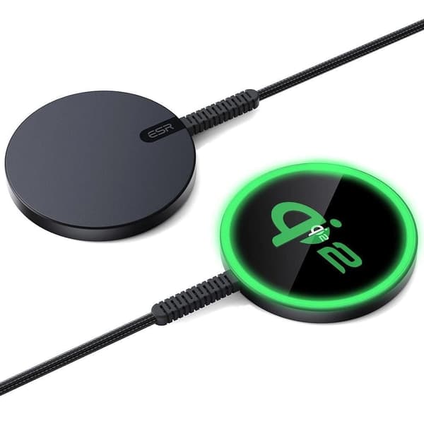 ESR Halolock Qi2 Mini trådløs lader med 15W MagSafe - svart