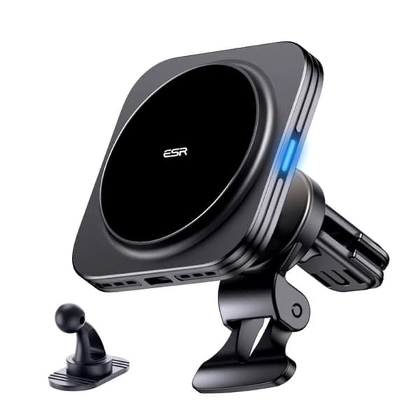 ESR Halolock Magnetic QI2 bilfeste med MagSafe 15W induktiv lader for luftventil - svart