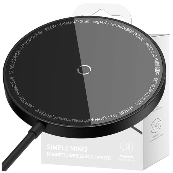 Baseus Simple Mini3 induktiv lader MagSafe 15W sort