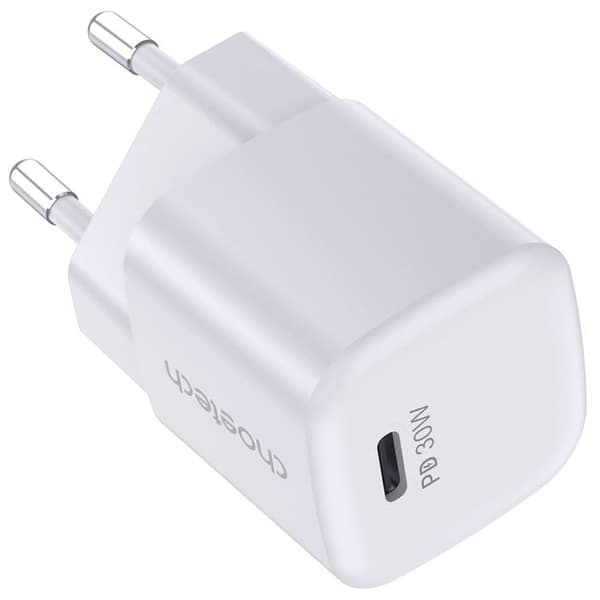 Choetech PD5007 USB-C PD 30W GaN Vegglader - Hvit