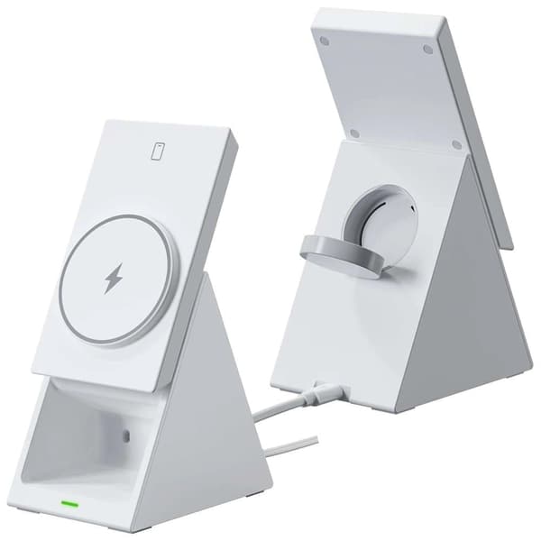 Choetech T600 15W 3-i-1 induksjonsladestasjon - Hvit