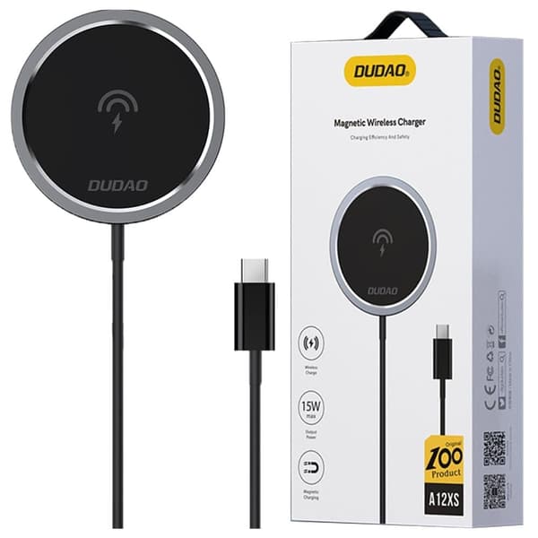 Dudao 15W MagSafe induktiv lader - svart